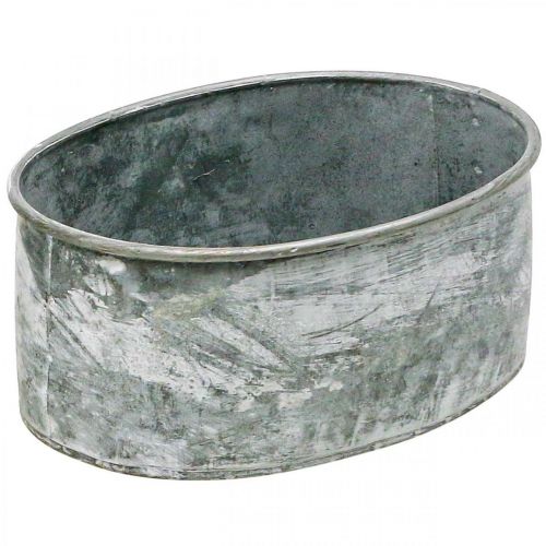 Cuenco decorativo cuenco de metal ovalado gris L22,5/19,5/16cm juego de 3