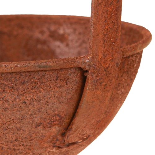 Floristik24 Cuenco para plantar cucharón decorativo óxido Ø12cm 3ud
