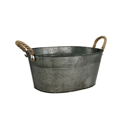 Floristik24 Cuenco antiguo ovalado 28 x 17cm H12cm 2pcs