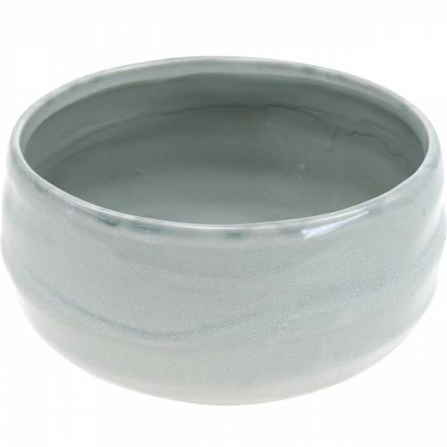 Cuenco de cerámica, jardinera ondulada, decoración de cerámica ovalada Ø18,5cm H7,5cm