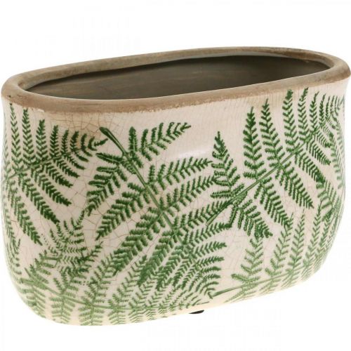 Cuenco para plantas helecho gres maceta de cerámica ovalada 20×10×13,5cm 2uds