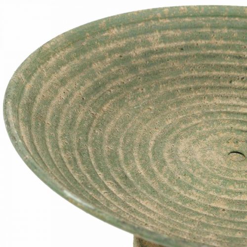 Floristik24 Cuenco con pie, cuenco decorativo, recipiente de metal, aspecto antiguo, Ø26cm H12cm