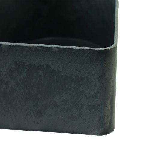 Floristik24 Cuenco decorativo de plástico con forma de corazón antracita 24/21 cm, juego de 2