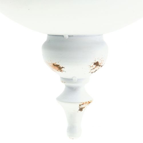 Floristik24 Plato para colgar blanco Ø26cm H23cm