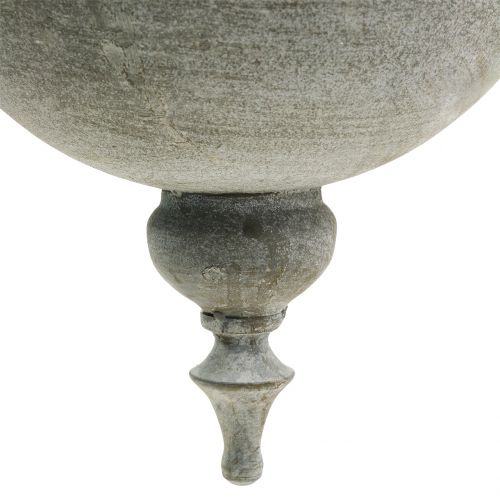 Floristik24 Plato para colgar gris Ø26cm H23cm