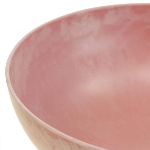 Artículo Cuenco decorativo cuenco para flores cuenco redondo rosa plástico Ø20cm