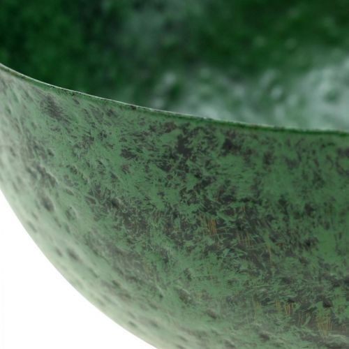 Floristik24 Cuenco decorativo metal verde decoración de mesa vintage Ø21cm