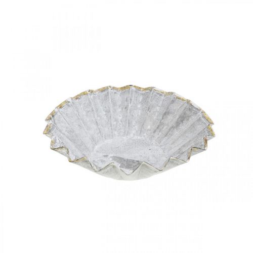 Molde decorativo para hornear de metal, decoración de metal para plantar, moldes para pasteles con borde dorado Ø13cm H3.5cm