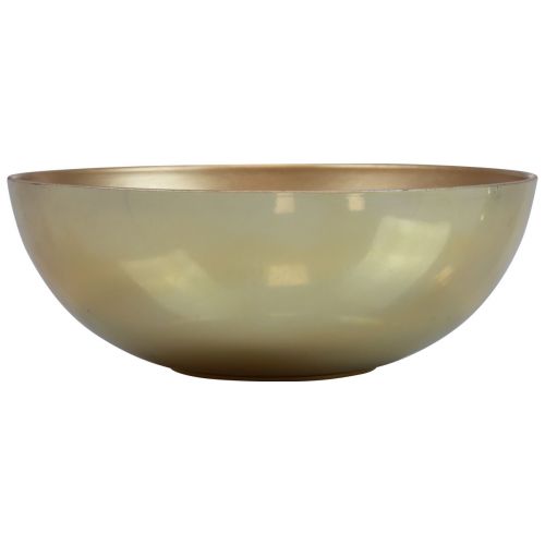 Artículo Cuenco decorativo cuenco dorado plástico brillo mate Ø20cm H7cm