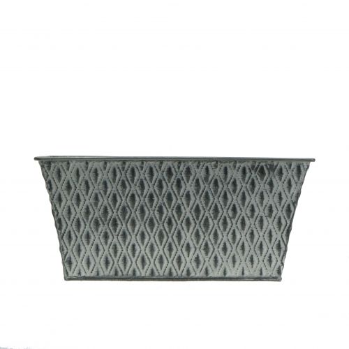 Artículo Cuenco de zinc con patrón de diamantes 22cm × 12cm