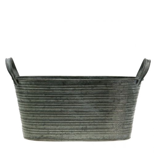 Floristik24 Jardinera de zinc 25cm x 13.5cm H12cm