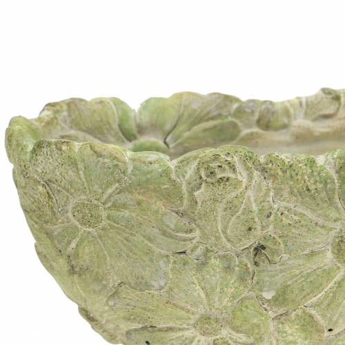 Floristik24 Macetero ovalado verde 22×11,5cm Alt.10cm