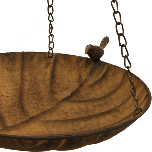 Artículo Cuenco decorativo para colgar decoración de jardín aspecto óxido Ø31cm L62cm