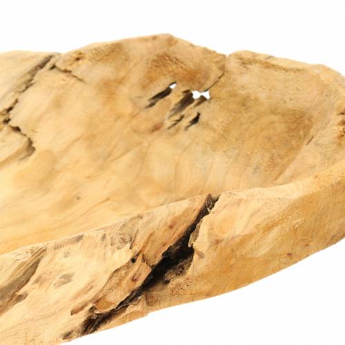 Floristik24 Tazón de madera burl 50cm x 17cm H8cm