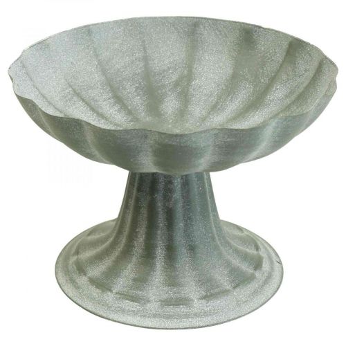 Cuenco decorativo con pie cuenco de metal vintage Al.12cm Ø17cm