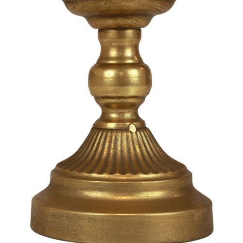 Floristik24 Cuenco con pie cuenco decorativo de metal dorado Ø25,5cm H24cm