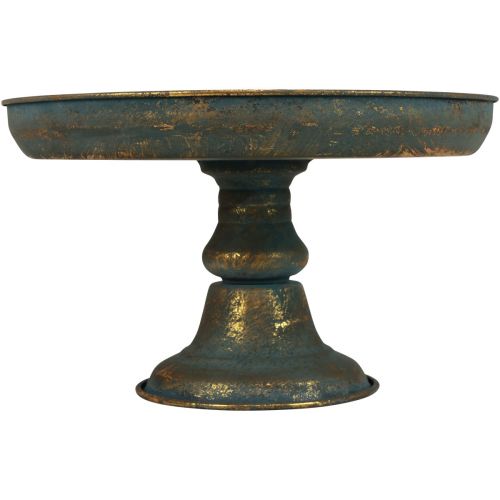 Floristik24 Cuenco con pie cuenco decorativo cuenco de metal dorado Ø29cm H17,5cm