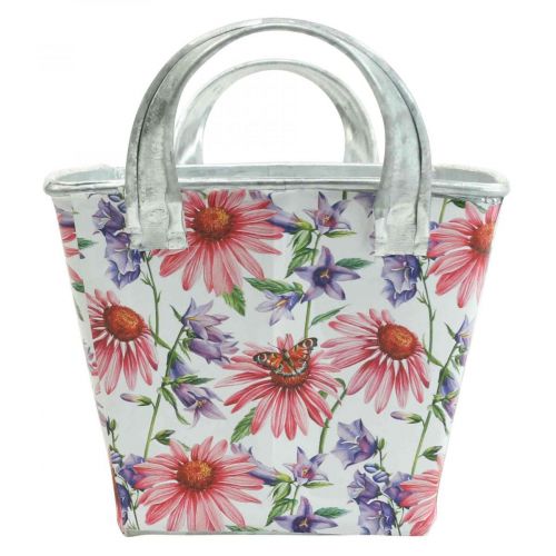 Artículo Jardinera caja de flores de primavera decoración de metal 20×12,5×10cm