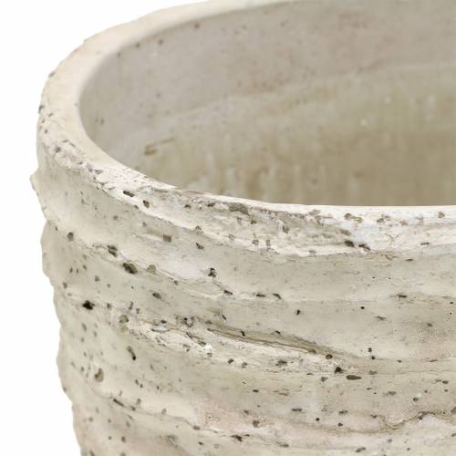 Floristik24 Macetero ovalado blanco antiguo 27cm x 16cm H13cm