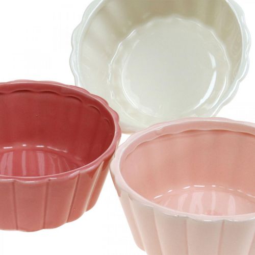 Floristik24 Molde para hornear macetas, molde para pasteles para plantar, maceta de cerámica H5cm Ø12.5cm 3pcs