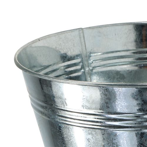 Floristik24 Cuenco de metal redondo plateado brillante Ø22cm H9.5cm 6pcs