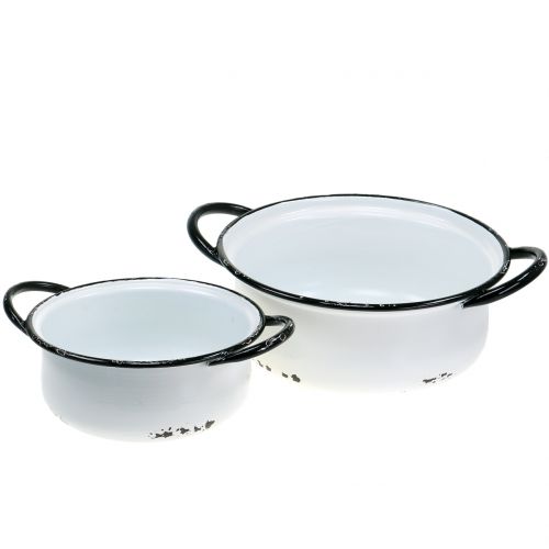 Floristik24 Cuencos vintage de metal Ø19,5cm - Ø25cm 2ud