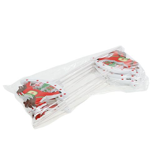 Floristik24 Caballito con palo rojo 8,5cm 16 piezas