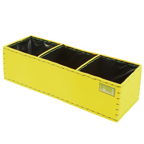 Floristik24 Caja de plantas amarilla 40cm x 14cm x 11cm, 1ud