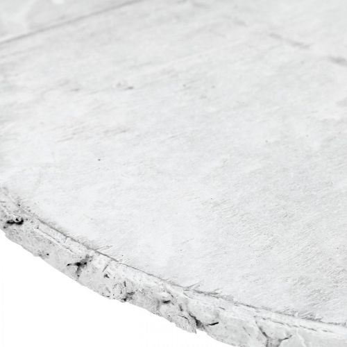 Artículo Disco de madera decorativo con posavasos de corteza de contrachapado blanco Ø20cm