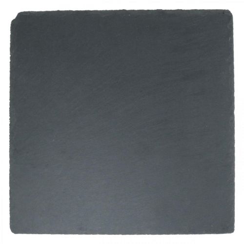 Artículo Placa de pizarra cuadrada, bandeja decorativa piedra natural 25×25cm 2ud