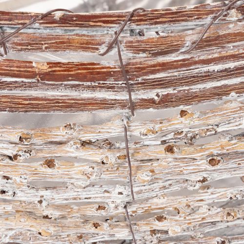 Maceta rectangular de mimbre con lámina, cuenco decorativo, 45 cm, 1 juego | Floristik24.es