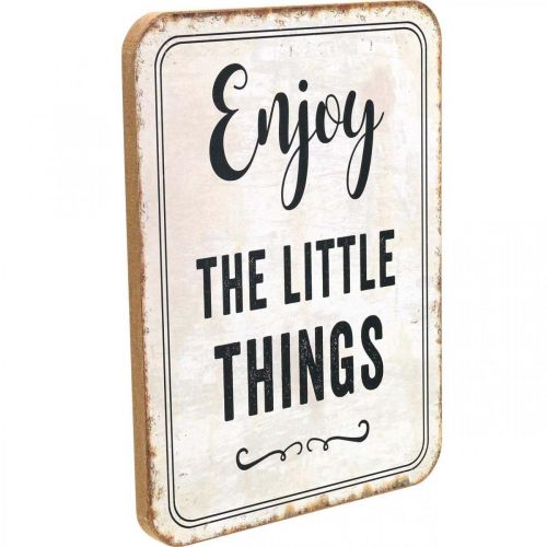 Floristik24 Letrero de madera vintage que dice letreros decorativos surtidos 20×15cm 2ud