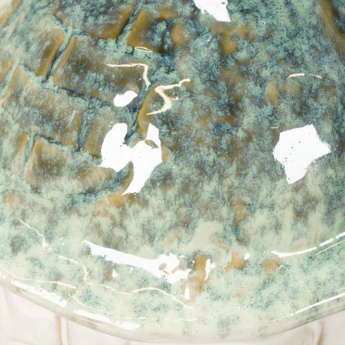 Artículo Figura de tortuga de cerámica que llama la atención en el salón, figura decorativa, 22 cm.