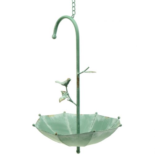 Floristik24 Paraguas antiguo para colgar verde menta H43cm Ø28cm