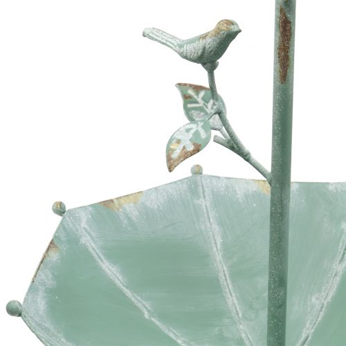 Artículo Paraguas antiguo para colgar verde menta H43cm Ø28cm