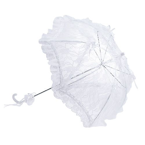 Floristik24 Paraguas con encaje blanco Ø60cm L80,5cm