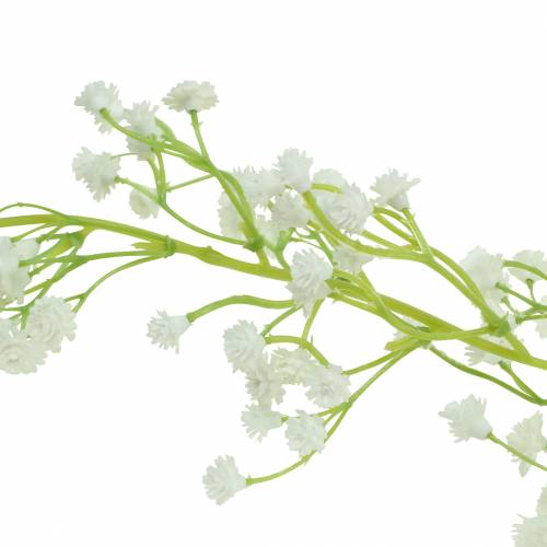Floristik24 Guirnalda de decoración de boda gypsophila con ojales blanco 180cm