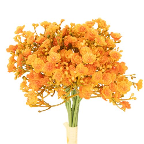 Rama artificial de paniculata naranja para arreglos florales, 30 cm, 10 unidades.