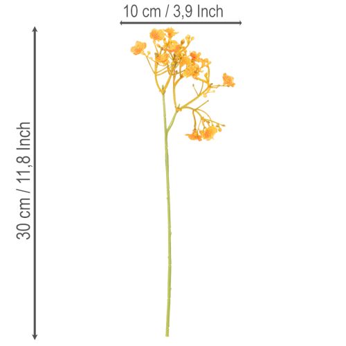 Rama artificial de paniculata naranja para arreglos florales, 30 cm, 10 unidades. | Floristik24.es