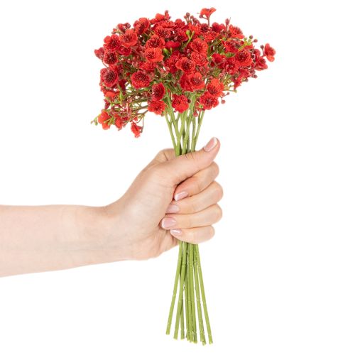 Paniculata artificial, roja, ramo como decoración floral, 30 cm, 10 unidades | Floristik24.es