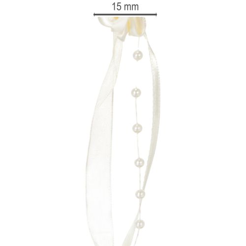 Artículo Cinta Valentino color crema, 15 mm, 5 m