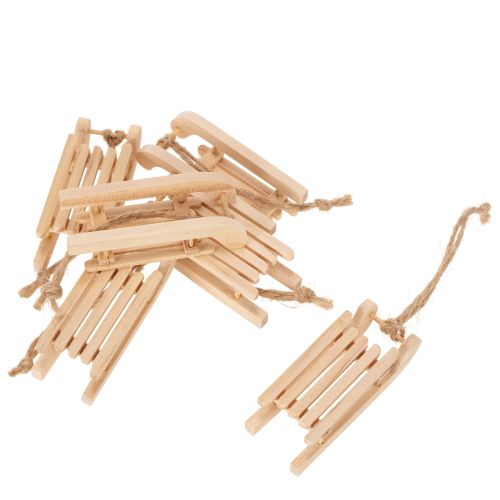 Trineo decorativo para colgar en el árbol de Navidad, 6 cm, 6 unidades | Floristik24.es