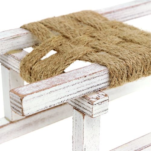 Floristik24 Trineo de madera blanco 28cm x 11cm x 11cm 1pc