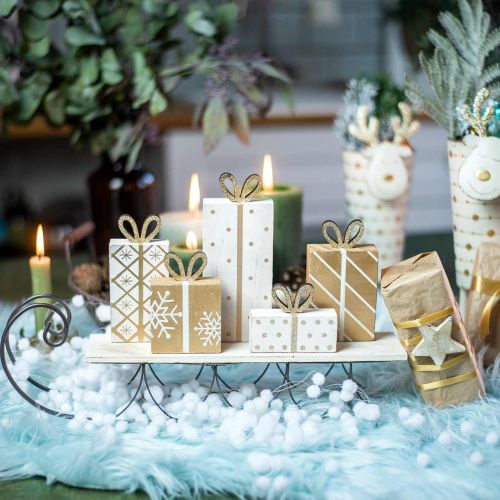 Trineo con regalos, Adviento, adornos navideños L37.5cm H23cm