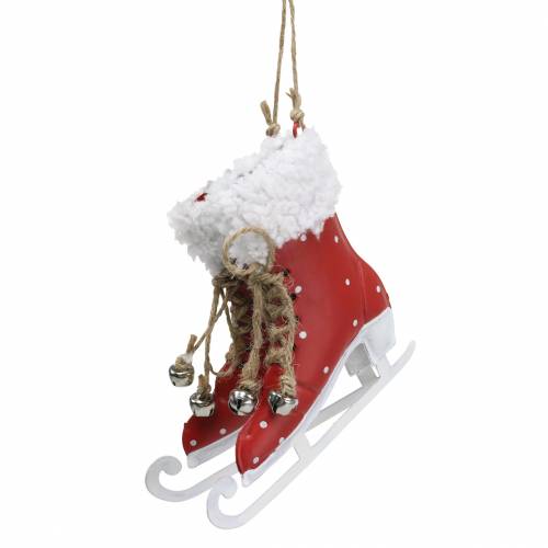 Floristik24 Decoraciones para árboles de navidad patines de hielo para colgar rojo, blanco 10.5 × 10cm