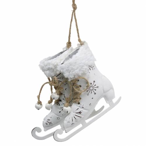 Floristik24 Patines de hielo colgantes blanco, plateado 11 × 10cm