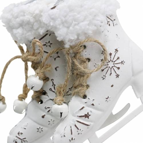 Floristik24 Patines de hielo colgantes blanco, plateado 11 × 10cm