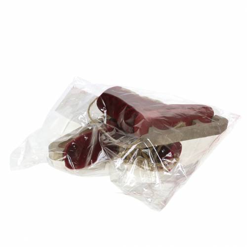 Artículo Árbol de navidad decoración par de patines de hielo rojo 10cm x 9cm