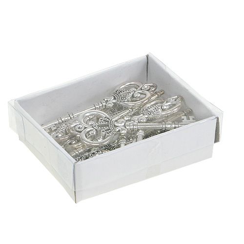 Floristik24 Deco clave 8,5cm plata 12pcs