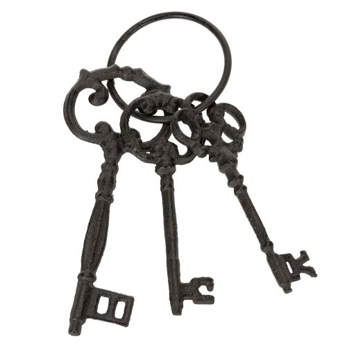 Floristik24 Llavero decorativo, diseño de llave antigua, como accesorio nostálgico para el hogar, 27 cm